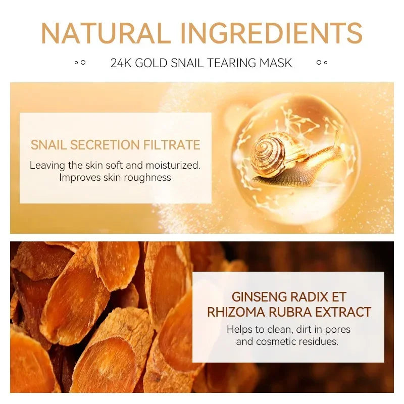 Incantia 24K Gold Snail Glow Mask — K-Beauty Pore Refining Treatment